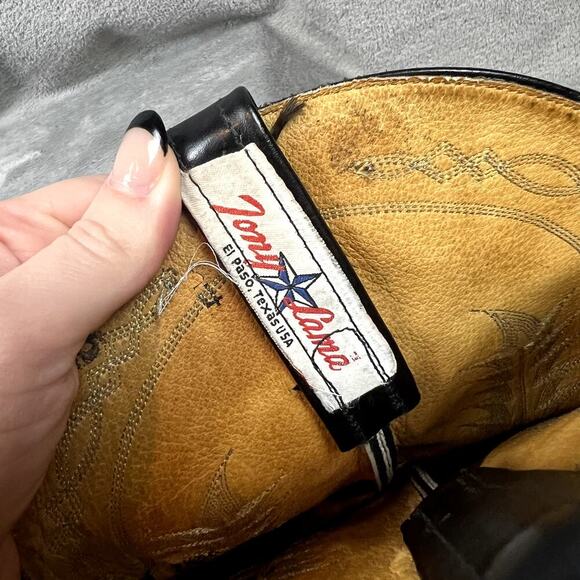 Vintage Tony Lama Mens 7.5ee Stallion Boot Style Leather Embroidered Made in USA main image 5